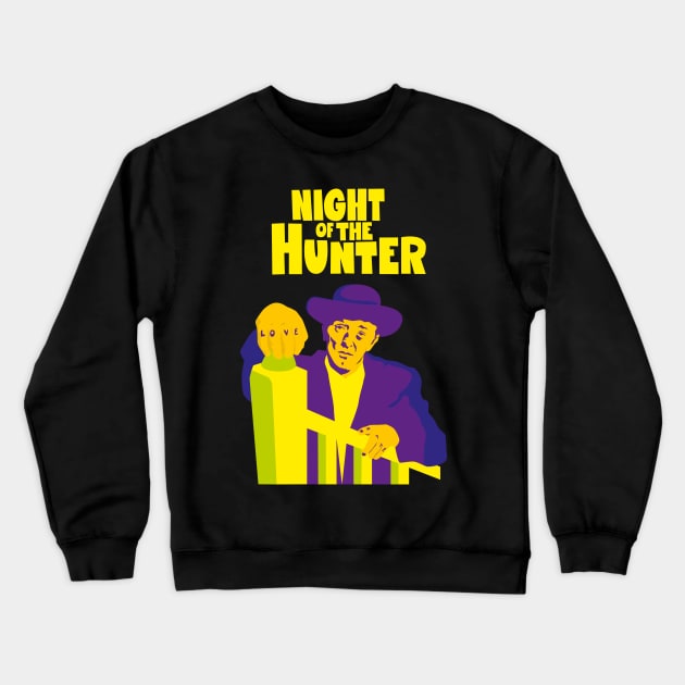 The Night of the Hunter: Captivating Robert Mitchum's Iconic Performance Crewneck Sweatshirt by Boogosh